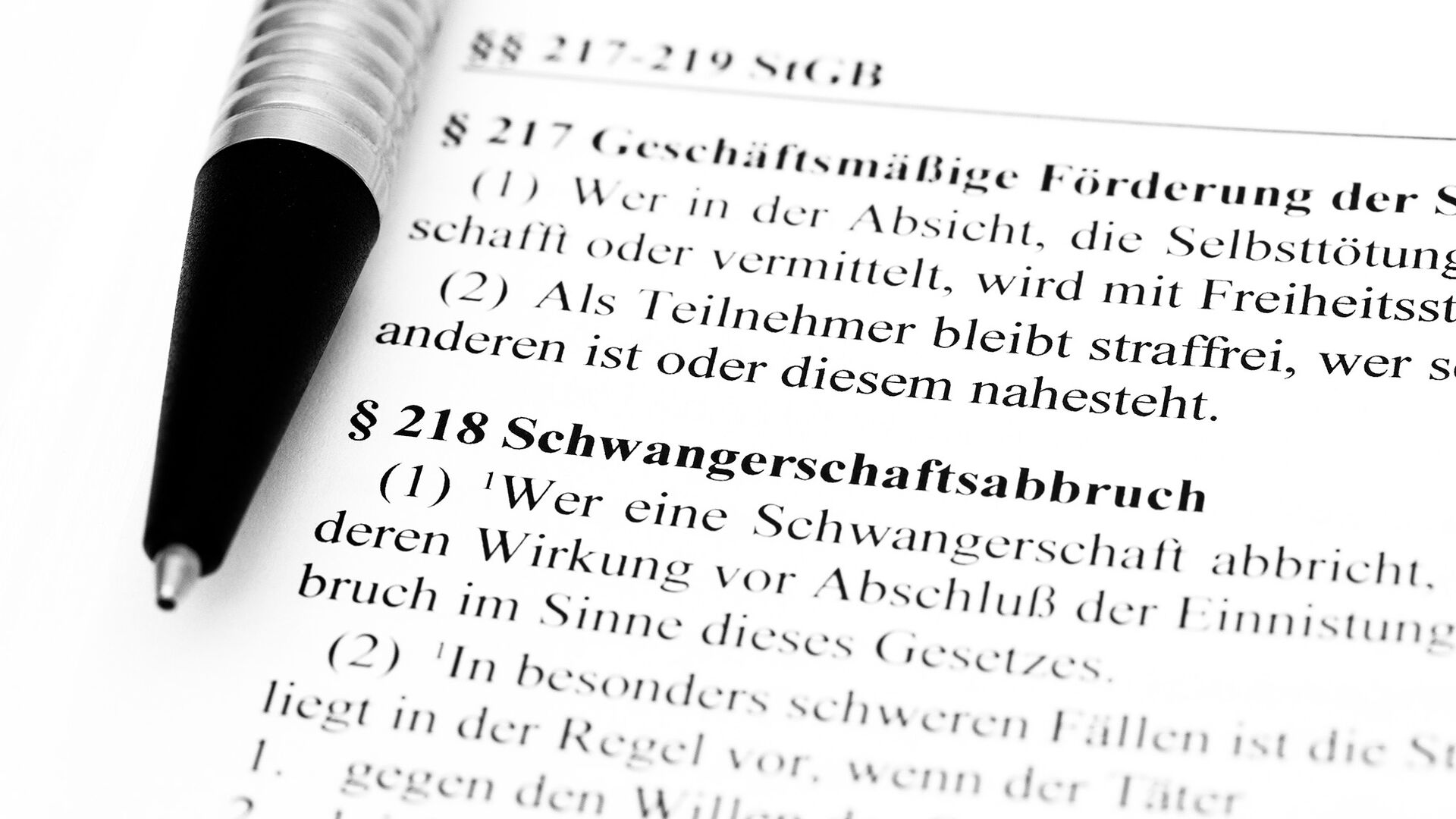 Schwangerschaftsabbruch: § 218 im StGB