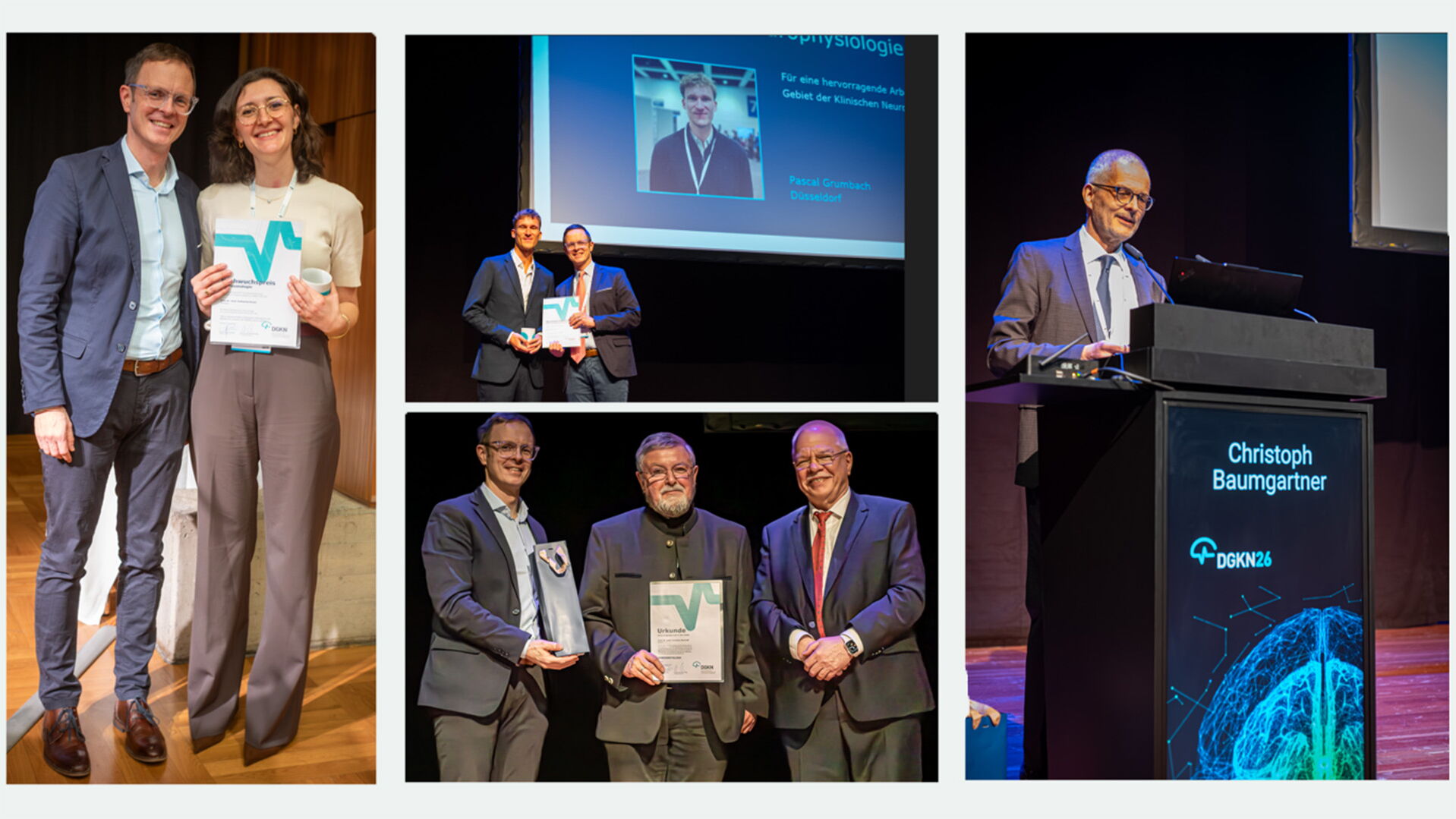 Preisverleihung auf dem Kongress für Klinische Neurowissenschaften 2026 in Augsburg. ©DGKN